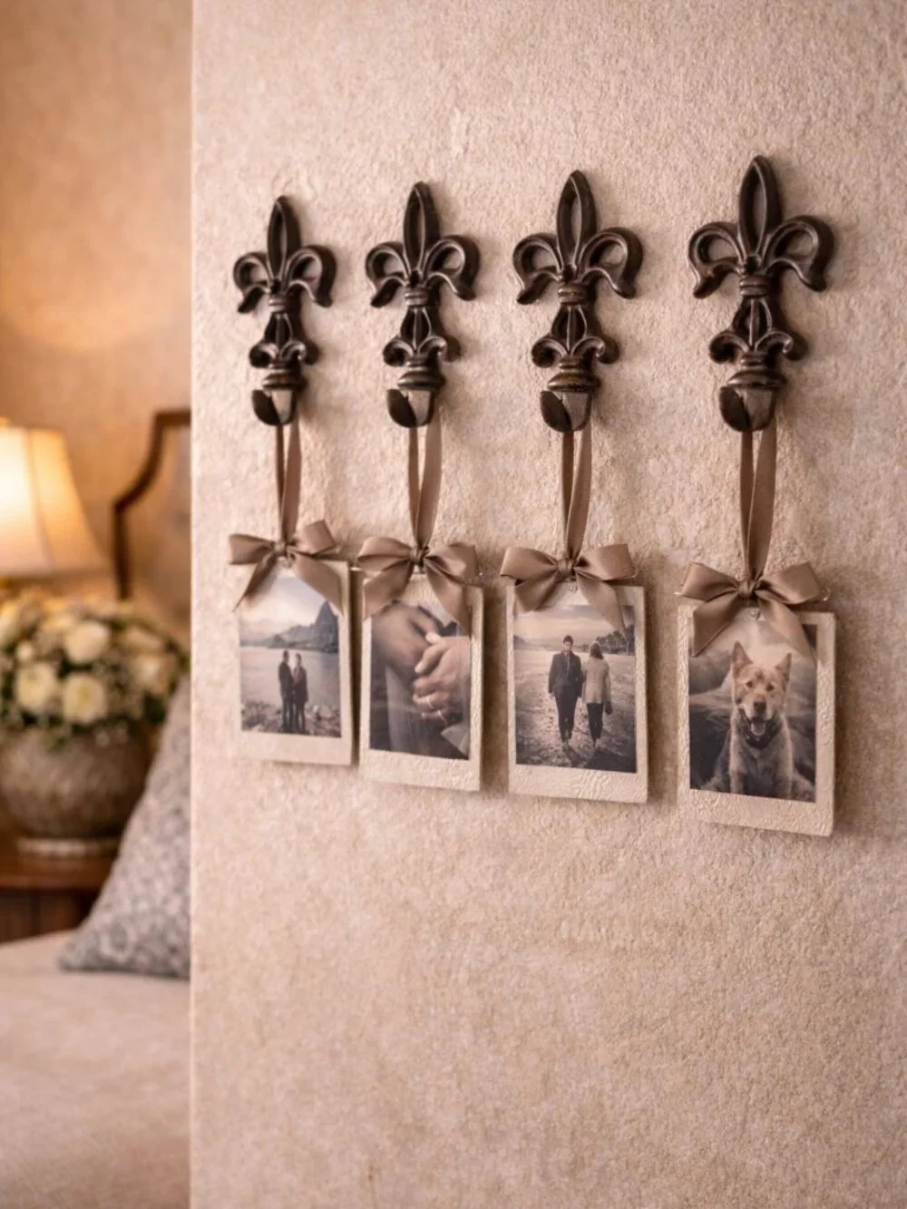 Set of 4 Fleur de Lis Wall Hooks